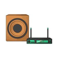 speaker with dvd player vector