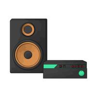 illustration of Powered Bookshelf Speaker vector