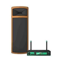 cd player and speaker illustration vector