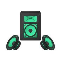 Powered Bookshelf Speaker illustration vector