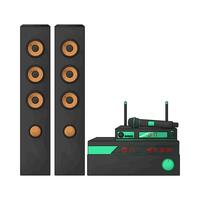 cd player with speaker illustration vector