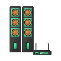 cd player and speaker vector