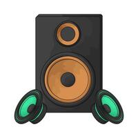 illustration of Powered Bookshelf Speakers vector