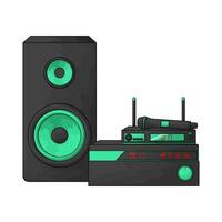 dvd player with speaker illustration vector