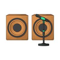 illustration of microphone with best speaker vector