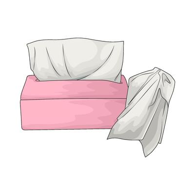 tissue in a pink box illustration