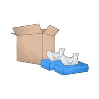 tissue with open box vector