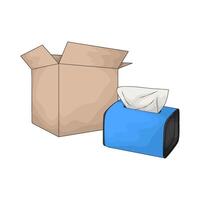 illustration of tissue with open box vector
