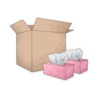 tissue with open box illustration vector