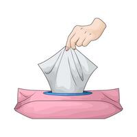 take the tissue from the box illustration vector