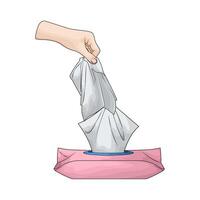 take the tissue from box illustration vector
