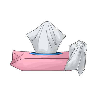 illustration of Facial Tissue Box