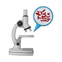Laboratory microscope with blood cell vector