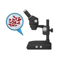 illustration of Laboratory microscope with cell vector