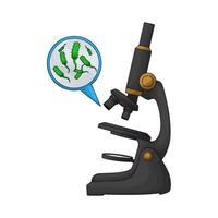 lab microscope and bacteria vector