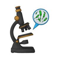microscope and bacteria vector