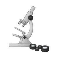 Lab Research microscope vector