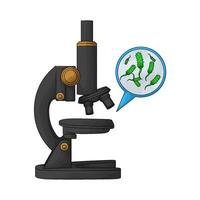 microscope with bacteria vector