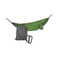 hammock with bag vector