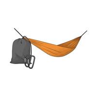 hammock and bag vector