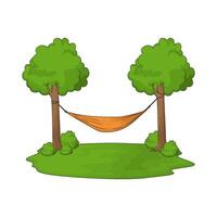 best hammock on a trees vector