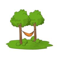 best hammock on trees vector