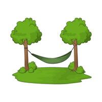 best hammock on trees illustration vector