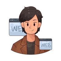 web developer illustration vector