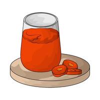 fresh carrot juice vector