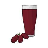 grape juice illustration vector