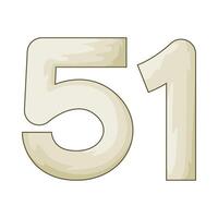 Number 51 illustration vector