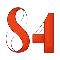 Number 84 illustration vector