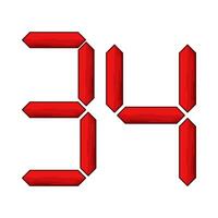 Number 34 illustration vector