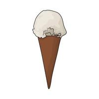 vanilla ice cream vector