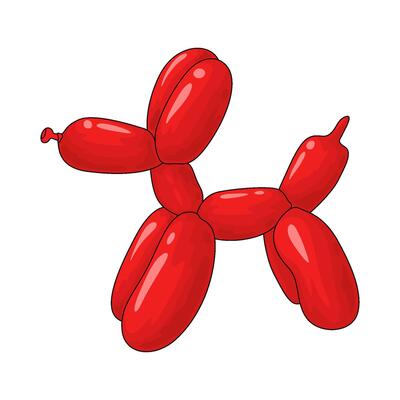 dog balloon illustration