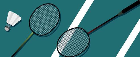 Racket badminton and background vector