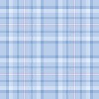 Basic check seamless, blank fabric background pattern. Graphic textile tartan texture plaid in light and blue colors. vector