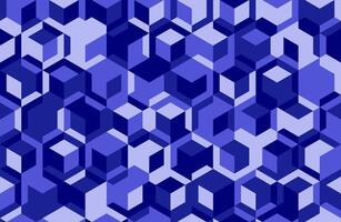 Abstract blue isometric cube pattern. Dynamic, modern design ideal for tech, presentations, or website backgrounds. Suggests innovation, connectivity, and data flow. vector