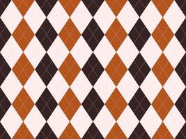 Elegant argyle pattern in brown, black, and cream. Perfect for backgrounds, textile design, or stylish branding. This sophisticated geometric design offers a timeless and versatile aesthetic. vector