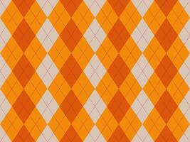 Vibrant argyle pattern in warm orange and beige tones. Perfect for fall themes, fashion, textiles, or website backgrounds. vector
