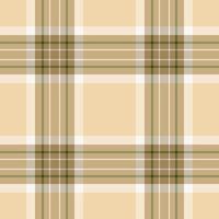 Unique background pattern , material seamless texture textile. Popular plaid fabric check tartan in amber and light colors. vector