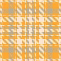 Vibrant orange and grey plaid pattern. Perfect for textile design, autumnal themes, or creating a warm and inviting aesthetic. vector