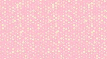 Delightful pastel pink background adorned with a scattering of soft, creamy yellow circles. Perfect for feminine designs, websites, or crafting projects. vector