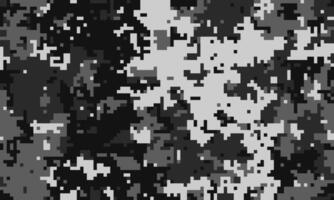 Abstract grayscale pixelated camouflage pattern. Perfect for backgrounds, textiles, or digital art projects needing a modern, edgy, and subtly disruptive design. vector