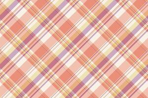 Cross pattern background plaid, formal textile fabric . Layout texture seamless tartan check in light and red colors. vector