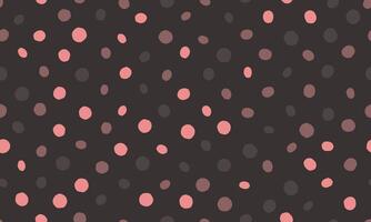 Abstract seamless pattern with scattered pink and gray dots on a dark background. Perfect for textile prints, website backgrounds, or playful designs. vector