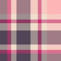 Soft pink and mauve plaid pattern. Perfect for textile design, fashion, scrapbooking, or website backgrounds. Elegant and subtle, this seamless texture evokes feelings of warmth and comfort. vector