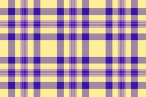 Vibrant pastel plaid pattern in yellow, purple, and lavender. Ideal for textile designs, website backgrounds, or crafting projects. vector