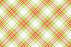 Elegant pastel plaid pattern in lime green, coral, and white. Perfect for textile design, website backgrounds, or crafting projects. vector