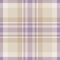 Elegant beige and lilac plaid pattern. Subtle texture, perfect for textile design, website backgrounds, or stationery. Evokes feelings of calm and sophistication. vector
